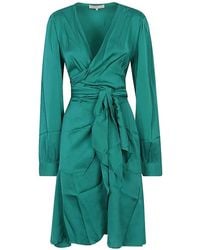 Silk95five - Ananda Tie Belt Midi Dress - Lyst