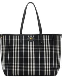Burberry - Medium Bloomsbury Reversible Check Tote Bag - Lyst