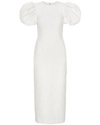 ROTATE BIRGER CHRISTENSEN - Puffy Jacquard Midi Dress - Lyst