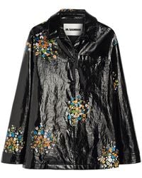 Jil Sander - Floral-Printed Button-Up Overshirt - Lyst