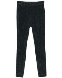 Alberta Ferretti - Textured Mid-Rise Tapered Formal Pants - Lyst