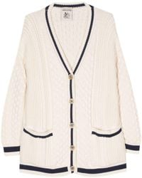 Semicouture - Contrasting-borders Knitted Cardigan - Lyst