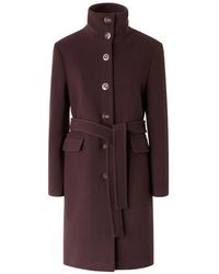Pinko - Belted Button-Down Coat - Lyst