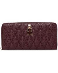 Guess - Quilted Monogram-Embossed Wallet - Lyst