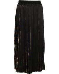 Versace Jeans Couture - Watercolour Couture Pleated Midi Skirt - Lyst