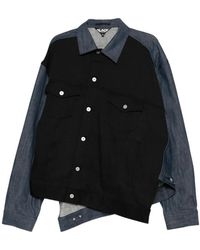 COMME DES GARÇON BLACK - Panelled Layered-Effect Denim Jacket - Lyst