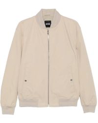 BOSS - Zip-Up Bomber Jacket - Lyst