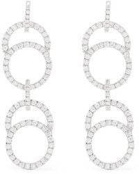 COURBET - 18Kt Recycled Celeste Laboratory-Grown Diamond Pavé Double Hanging Earrings - Lyst