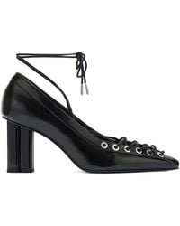 Ganni - Lace-Up Pointed Pumps - Lyst