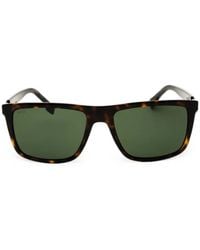 BOSS - Tortoiseshell-Effect Rectangular-Frame Sunglasses - Lyst