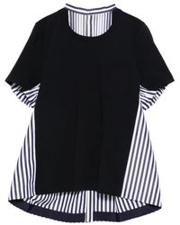 Sacai - Stripe Pocket T-Shirt - Lyst