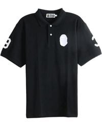 A Bathing Ape - Logo-Patch Polo Shirt - Lyst