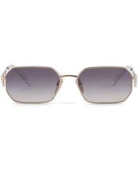 Prada - Triangle-Logo Rectangle-Frame Sunglasses - Lyst