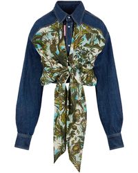 DSquared² - Monkey Business Denim Blouse - Lyst