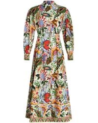 Etro - Vestido camisero largo con estampado floral - Lyst