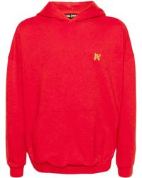 Palm Angels - Dragon-Monogram Cotton Hoodie - Lyst