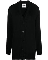 Jil Sander - Cárdigan asimétrico con botones - Lyst