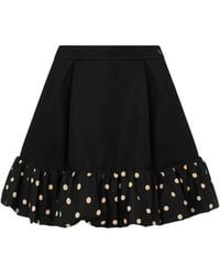 Moschino - Mini-Rok Met Stippen En Ruches - Lyst