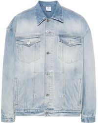 Vetements - Embossed-Logo Denim Jacket - Lyst
