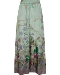 La DoubleJ - Heath Placée Zijden Broek Met Print - Lyst