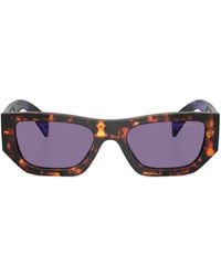 Prada - Tortoiseshell-effect Geometric Sunglasses - Lyst