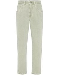 Brunello Cucinelli - High-Rise Straight Jeans - Lyst
