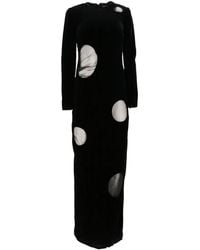 Tom Ford - Cut-Out Long-Sleeve Maxi Dress - Lyst