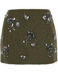 Markgong - Sequin-Embellished Floral-Jacquard Mini Skirt - Lyst