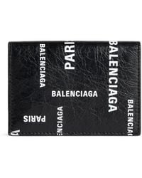 Balenciaga - Logo-Print Foldover Wallet - Lyst