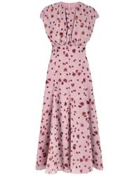 Markarian - Floral-Print Midi Dress - Lyst