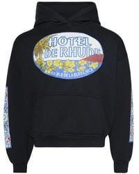 Rhude - Logo-Print Cotton Hoodie - Lyst