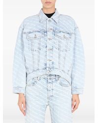 Alexander Wang - Logo-Print Denim Jacket - Lyst