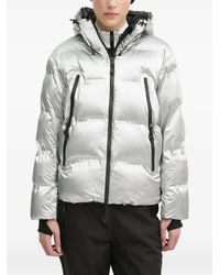 EA7 - Doudoune De Ski Rayée À Patch Logo - Lyst