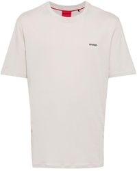 HUGO - Logo-print Cotton T-shirt - Lyst