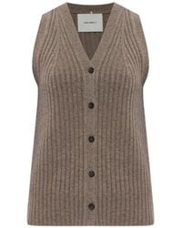 Lisa Yang - Buttoned V-Neck Vest - Lyst