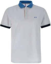 Sun 68 - Contrast-Collar Polo Shirt - Lyst
