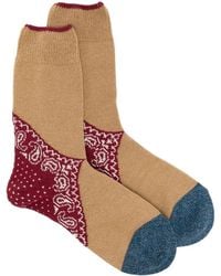 Kapital - Colour-Block Bandana-Print Socks - Lyst
