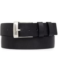 KARL LAGERFELD - Logo-Engraved Leather Belt - Lyst