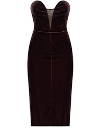 Tom Ford - Midi-Jurk Met Sweetheart Hals - Lyst