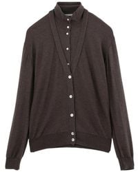 Source Unknown - Button-Up Layered-Effect Sweater - Lyst