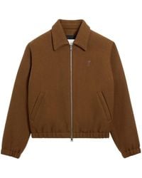Ami Paris - Ami De Coeur Wool Zipped Jacket - Lyst