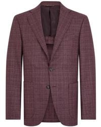 Canali - Checked Single-Breasted Blazer - Lyst