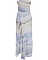 Giorgio Armani - Abstract-pattern Silk Dress - Lyst