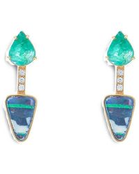 DENISE CASSOU - Opal And Emerald Earrings - Lyst