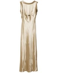 Miu Miu - Scoop-Back Satin-Effect Maxi Dress - Lyst