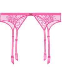 Aubade - Rules Of Attraction Embroidered Suspender Belt - Lyst