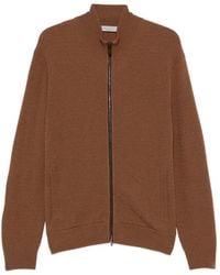 Canali - Pull Côtelé À Fermeture Zippée - Lyst