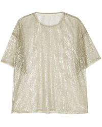 Remain - Sequined Semi-sheer T-shirt - Lyst