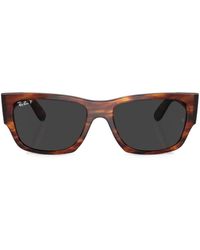 Ray-Ban - Carlos Rectangle-frame Sunglasses - Lyst