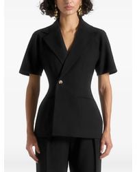 Manière De Voir - Malika Short-Sleeve Double-Breasted Blazer - Lyst